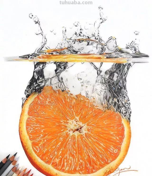 彩铅绘画素材—13幅超写实的彩铅绘画作品，超逼真