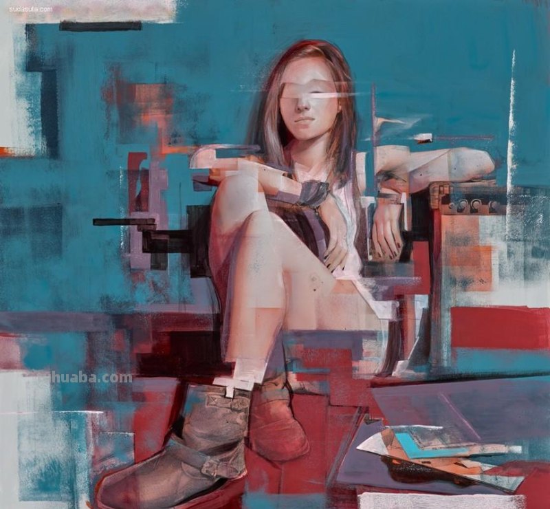 美国艺术家尼克龙格水彩人像绘画作品欣赏