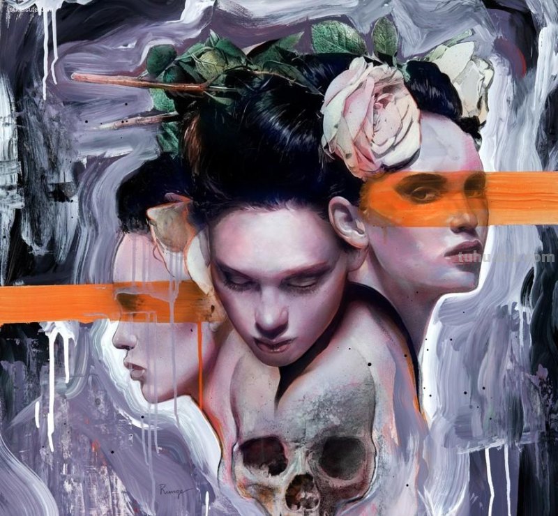 美国艺术家尼克龙格水彩人像绘画作品欣赏