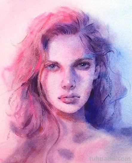 好看的肖像水彩手绘90后网络知名画家张雷雷人物作品专辑