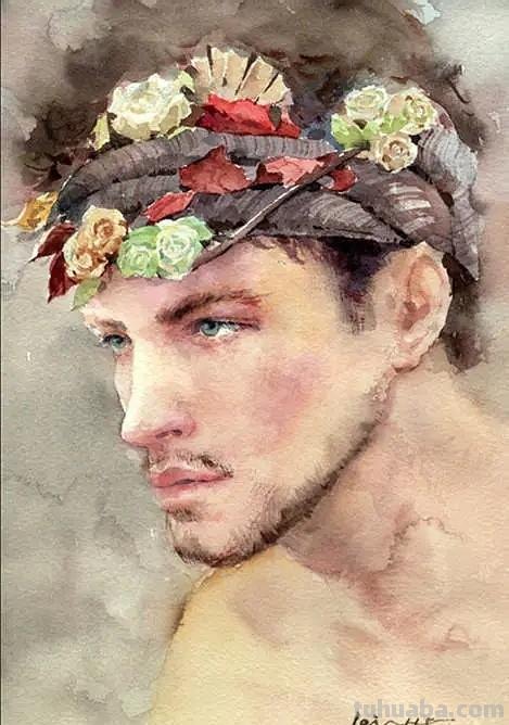 好看的肖像水彩手绘90后网络知名画家张雷雷人物作品专辑