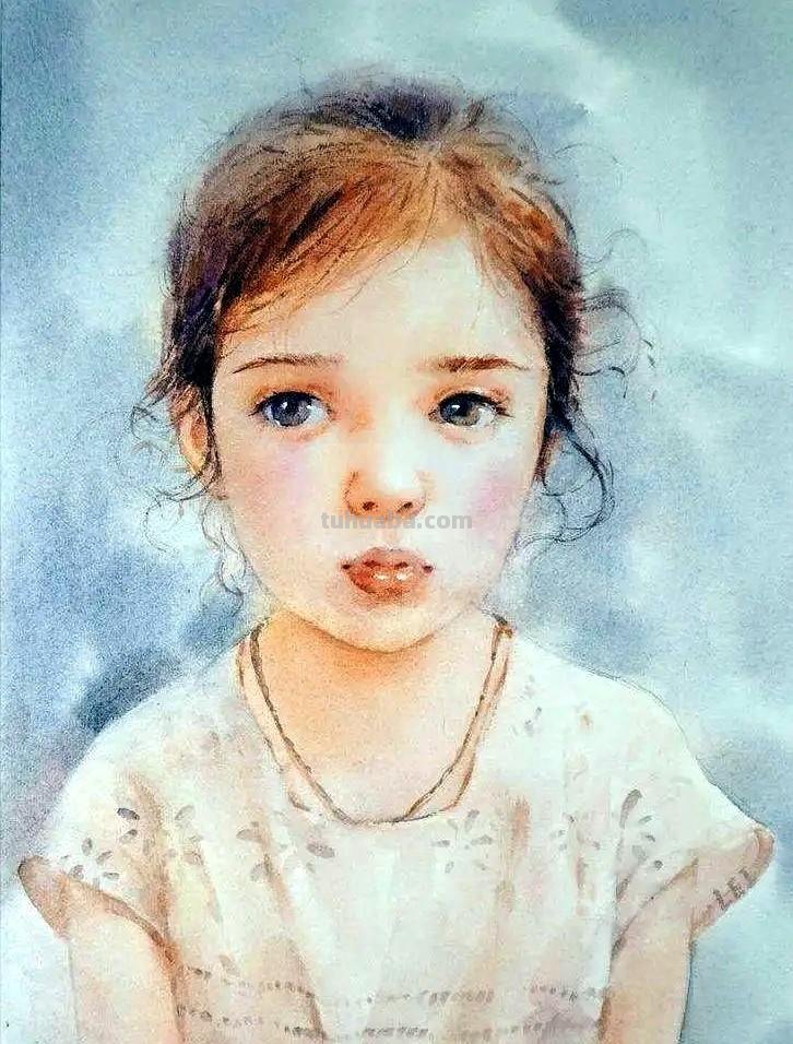 好看的肖像水彩手绘90后网络知名画家张雷雷人物作品专辑