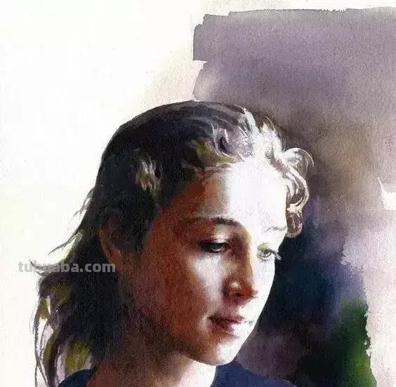 色彩鲜明笔触轻松的美国水彩人物画