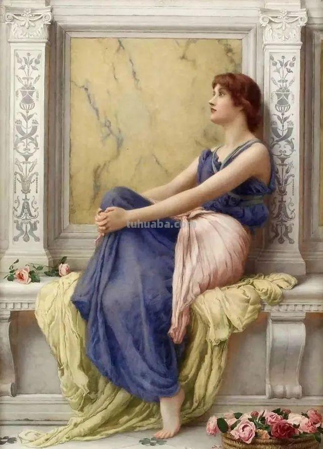 这位英国画家的人物水彩画，太柔美了