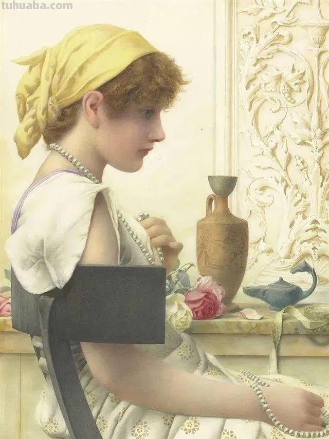 这位英国画家的人物水彩画，太柔美了