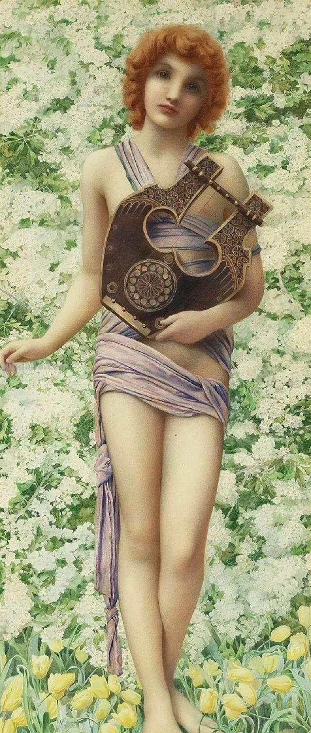 这位英国画家的人物水彩画，太柔美了