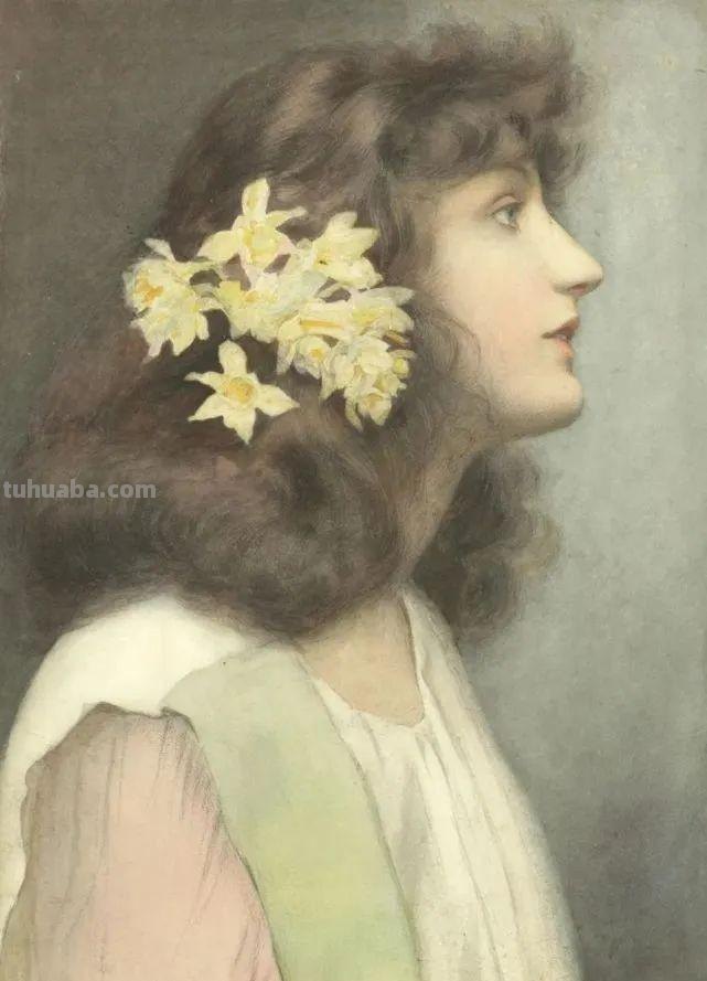 这位英国画家的人物水彩画，太柔美了