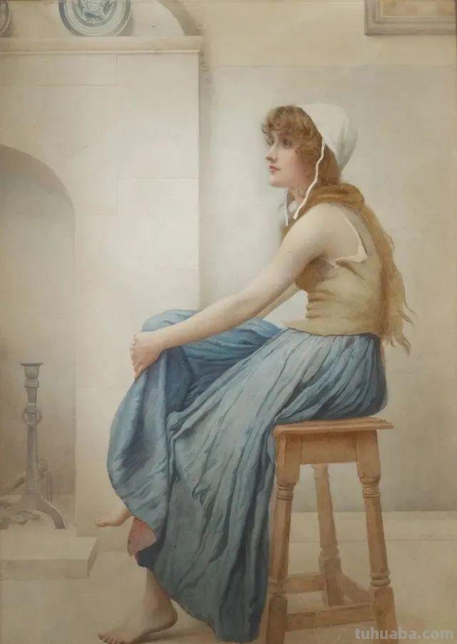 这位英国画家的人物水彩画，太柔美了