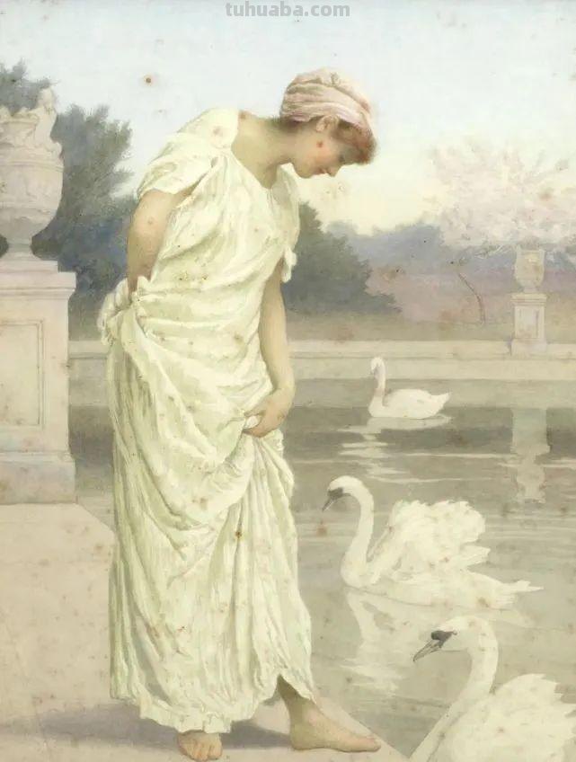 这位英国画家的人物水彩画，太柔美了