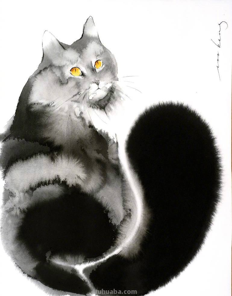 瞧这个外国画家笔下的水彩猫咪，鲜活灵动！