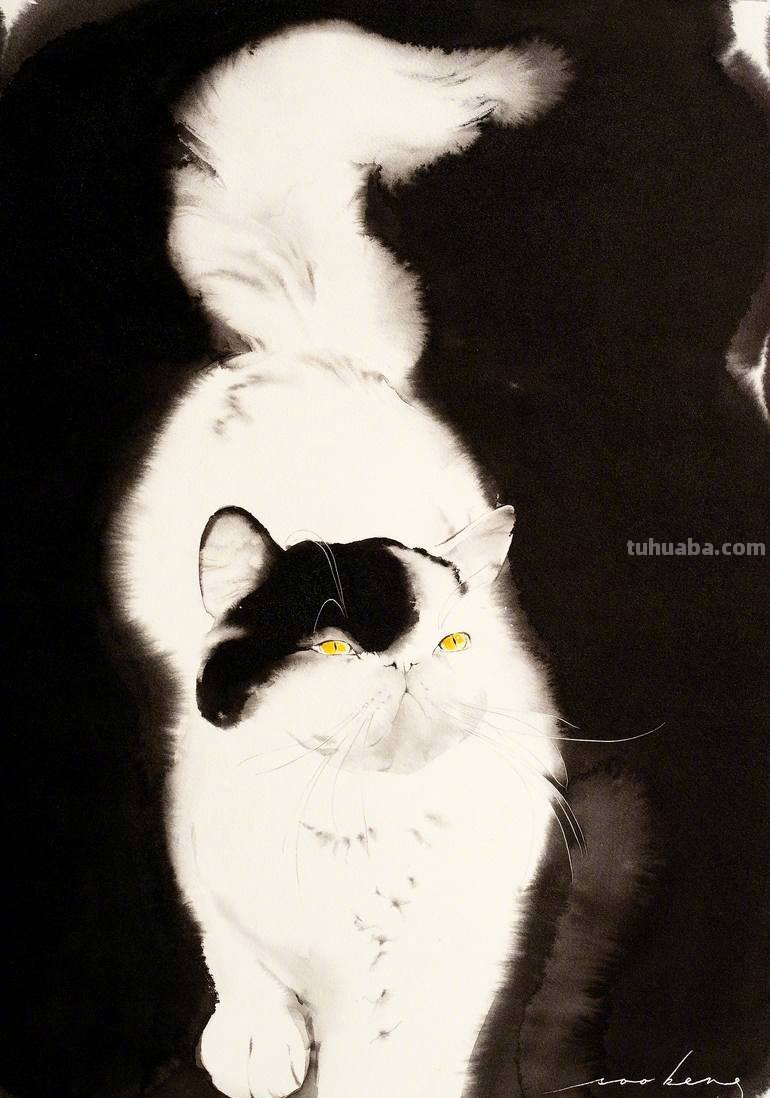 瞧这个外国画家笔下的水彩猫咪，鲜活灵动！