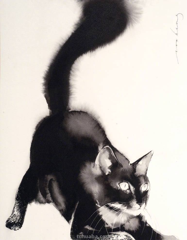 瞧这个外国画家笔下的水彩猫咪，鲜活灵动！