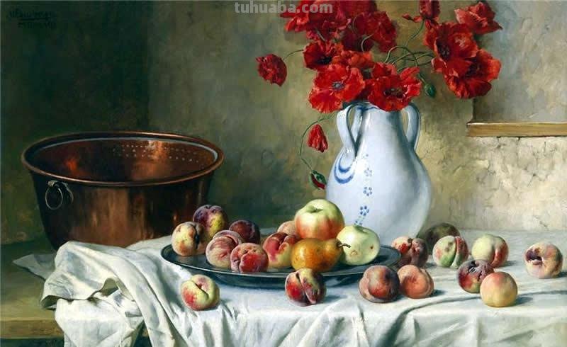 赏心悦目缤纷多彩静物花卉油画作品欣赏