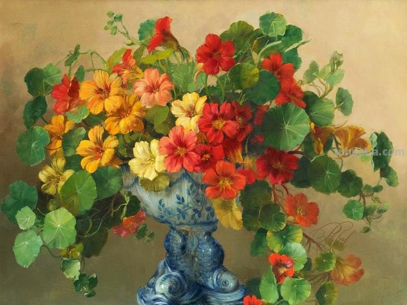 赏心悦目缤纷多彩静物花卉油画作品欣赏