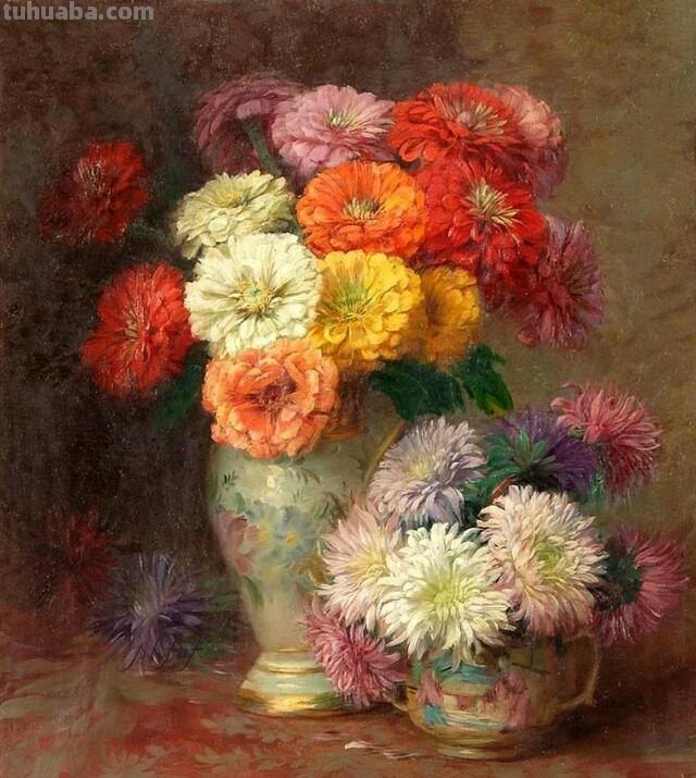 赏心悦目缤纷多彩静物花卉油画作品欣赏