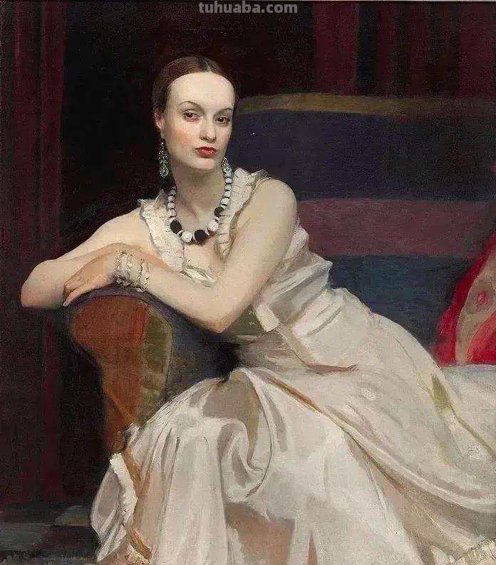 英国浪漫主义画家乔治.斯宾塞写实油画人物作品专辑