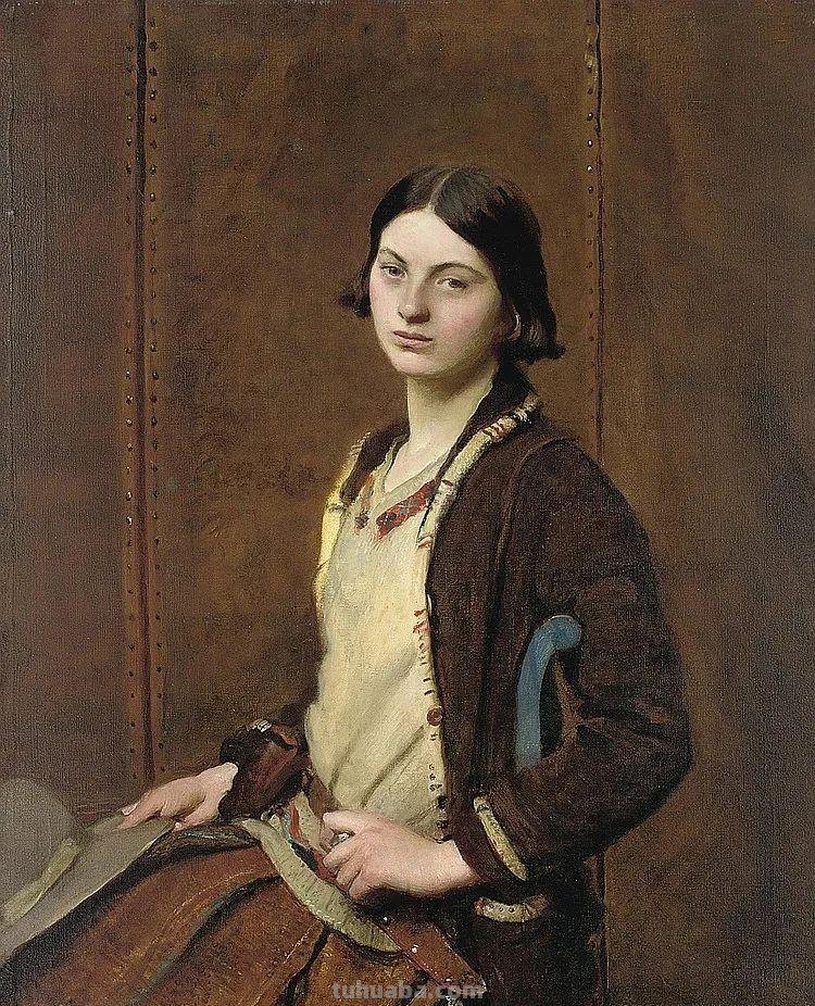 英国浪漫主义画家乔治.斯宾塞写实油画人物作品专辑