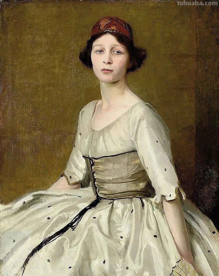 英国浪漫主义画家乔治.斯宾塞写实油画人物作品专辑