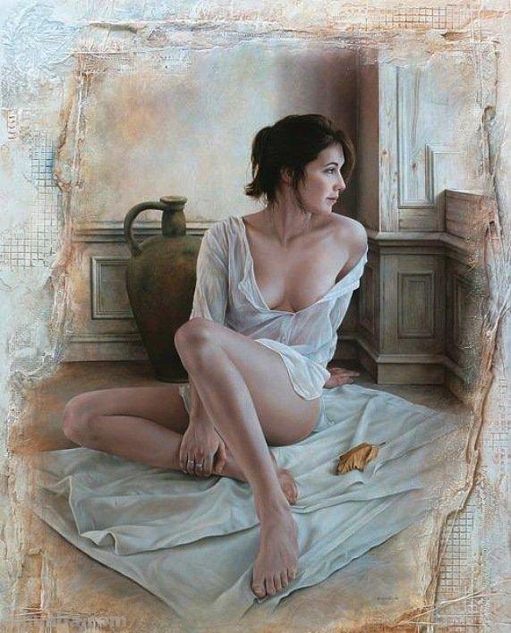 新具象绘画 - 法国现代画家帕斯卡尔人物油画作品欣赏