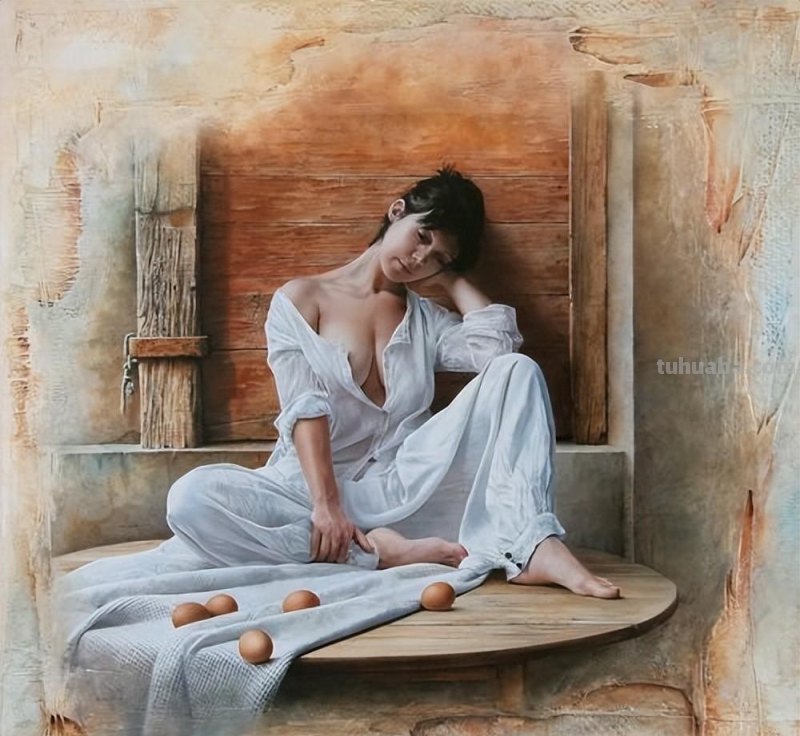 新具象绘画 - 法国现代画家帕斯卡尔人物油画作品欣赏