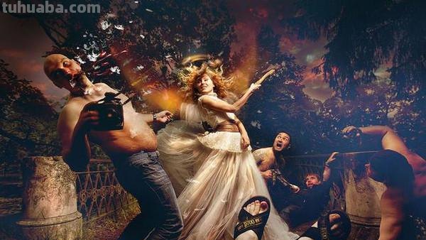 原来婚纱照还能这样拍！魔幻色彩婚纱摄影