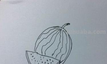 西瓜怎么画简笔画图片（西瓜怎么画简笔画图片大全）