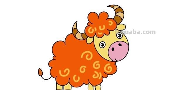 每天学一幅简笔画-卡通牛的画法简笔画图片