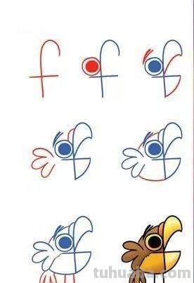 每天学一幅简笔画-各种卡通形象系列简笔画教程