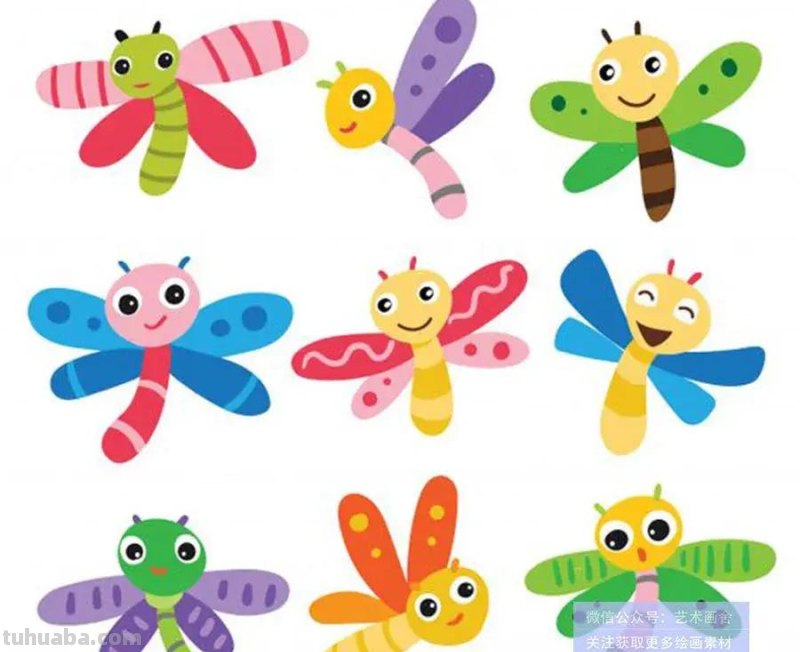 儿童画素材｜可爱的昆虫简笔画，赶紧收藏画一画吧