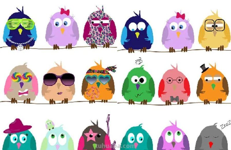 儿童画教程|低幼儿创意画-树枝上的小鸟 儿童画教程|低幼儿创意画-树枝上的小鸟