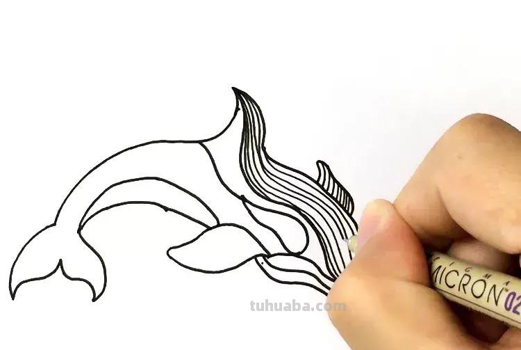 手把手教你画海豚简笔画,步骤详细,一学就会! 手把手教你画海豚简笔画,步骤详细,一学就会!