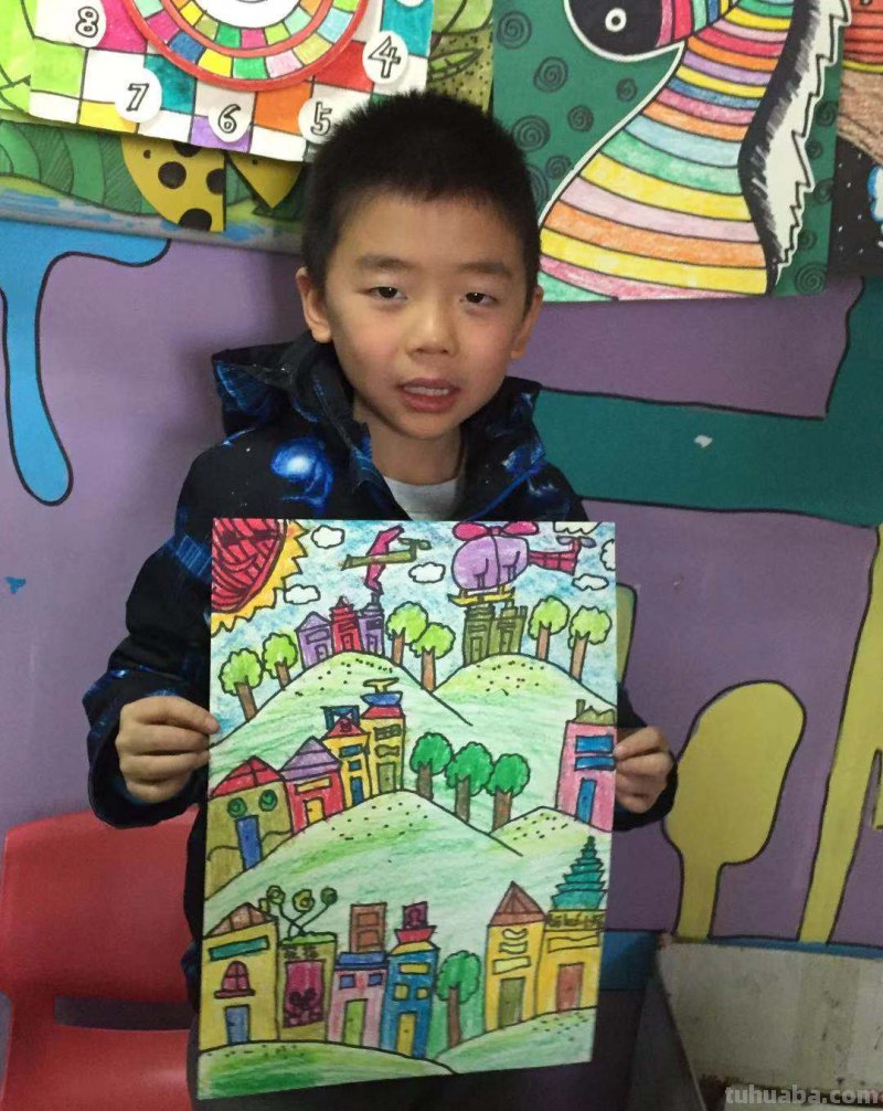 我的家园主题创意儿童画作品！都有属于自己的家园