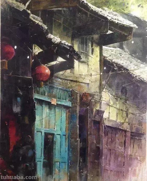 斑驳光影 - 台湾著名水彩画家谢明锠作品专辑