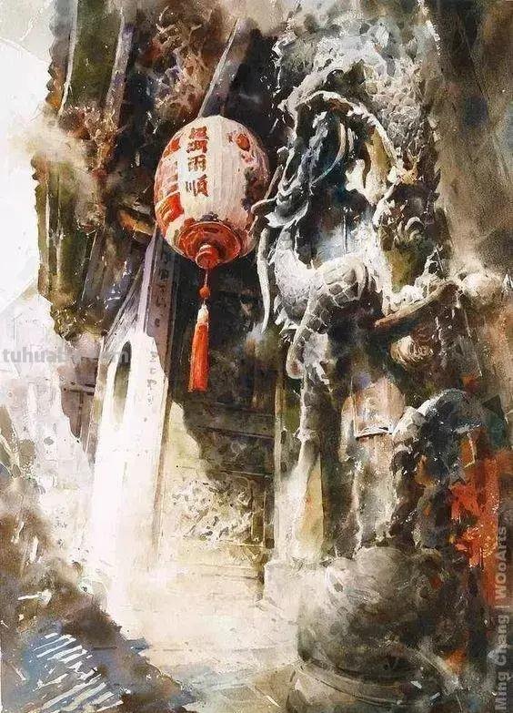 斑驳光影 - 台湾著名水彩画家谢明锠作品专辑