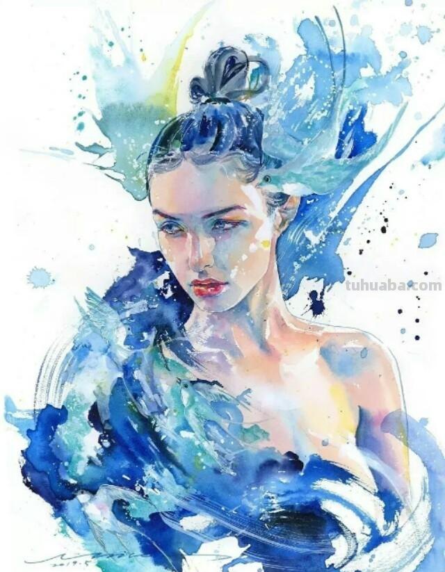 色彩绚丽的水彩肖像画 - 插画师林闻琪人物绘画集