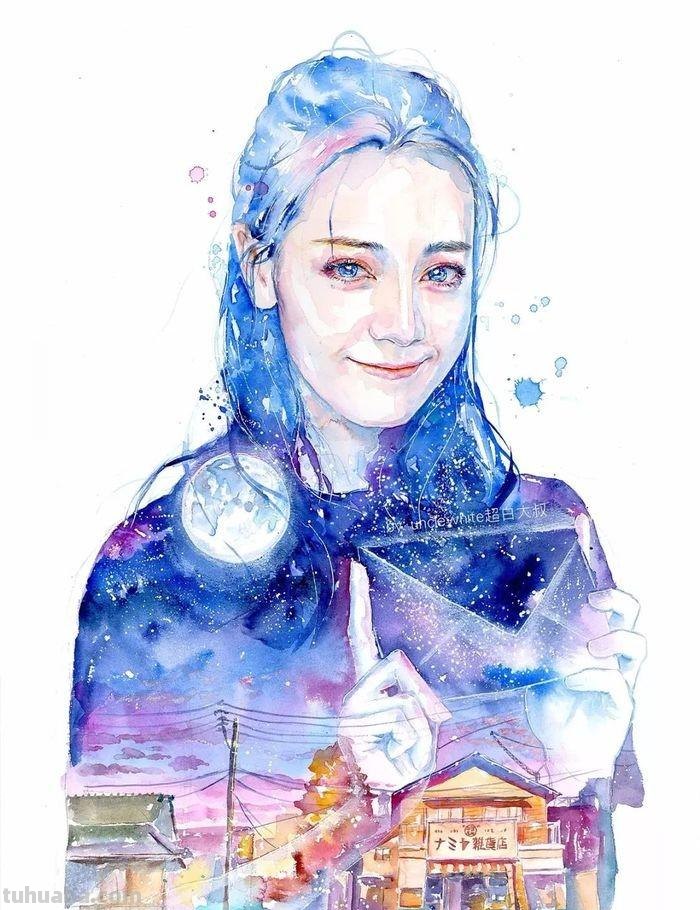色彩绚丽的水彩肖像画 - 插画师林闻琪人物绘画集