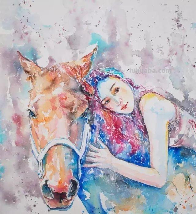 色彩绚丽的水彩肖像画 - 插画师林闻琪人物绘画集