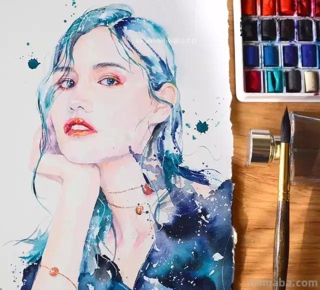 色彩绚丽的水彩肖像画 - 插画师林闻琪人物绘画集