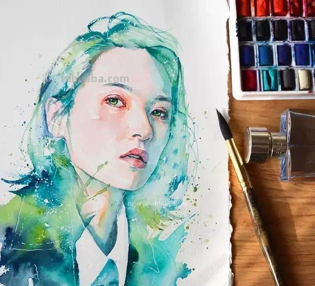 色彩绚丽的水彩肖像画 - 插画师林闻琪人物绘画集