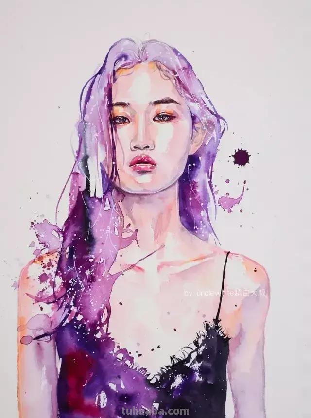 色彩绚丽的水彩肖像画 - 插画师林闻琪人物绘画集