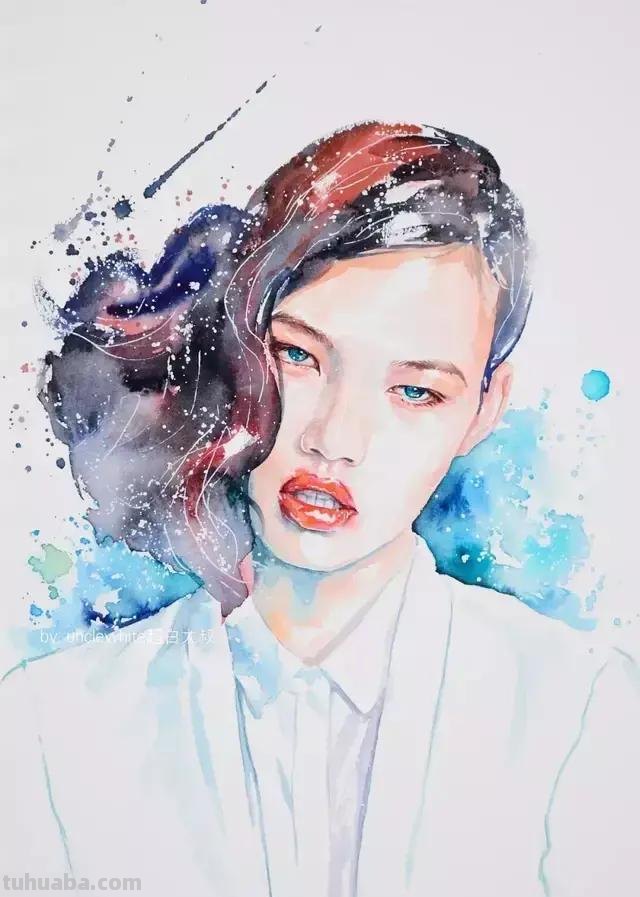 色彩绚丽的水彩肖像画 - 插画师林闻琪人物绘画集