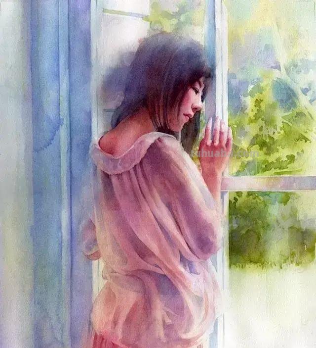 日系风格手绘人物水彩画选集
