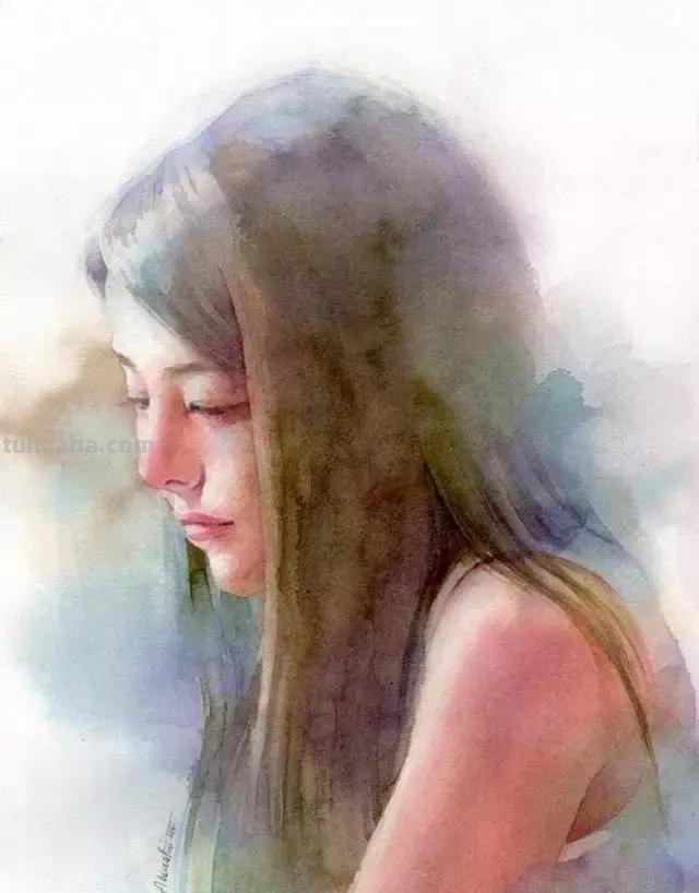 日系风格手绘人物水彩画选集