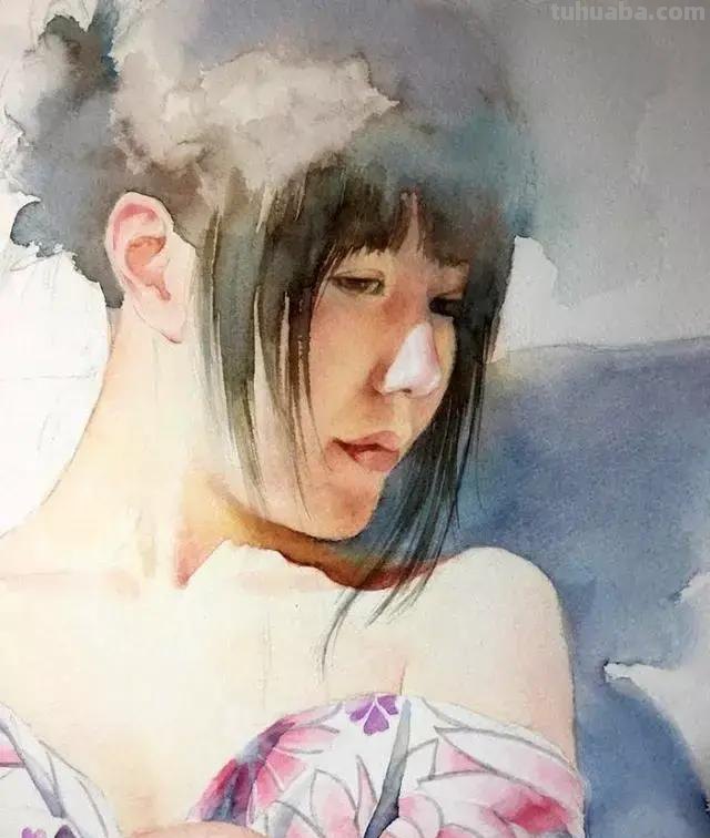 日系风格手绘人物水彩画选集