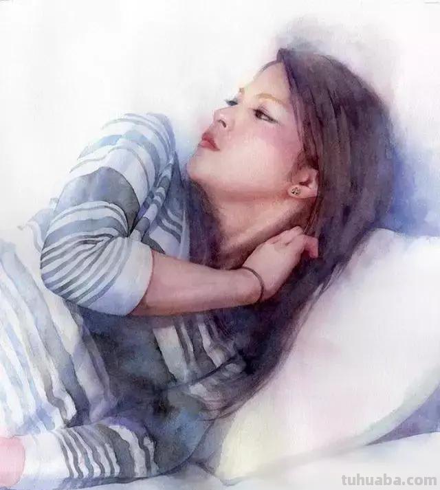 日系风格手绘人物水彩画选集