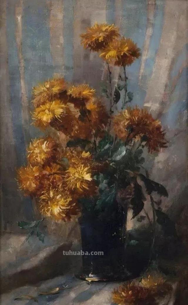 Frans Mortelmans静物花卉作品赏析