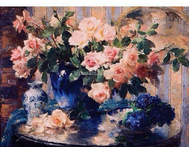 Frans Mortelmans静物花卉作品赏析
