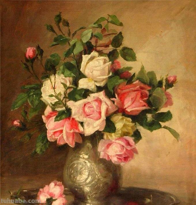 Frans Mortelmans静物花卉作品赏析
