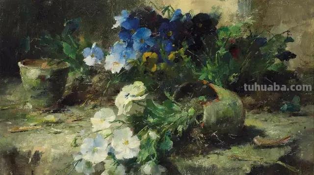 Frans Mortelmans静物花卉作品赏析