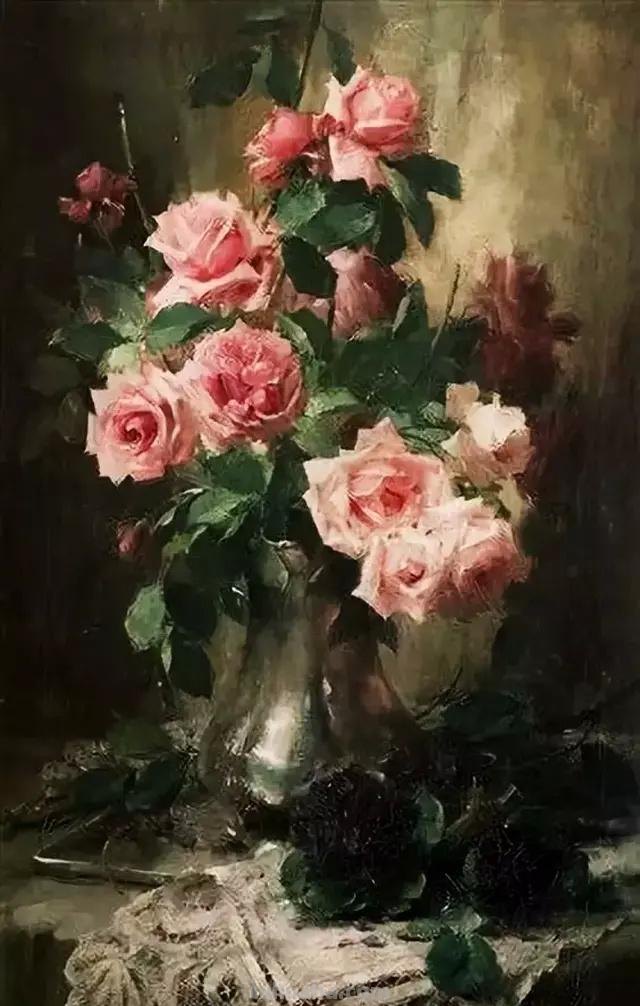 Frans Mortelmans静物花卉作品赏析